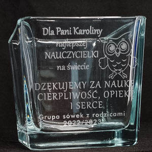 Wazonik dla nauczyciela z grawerem