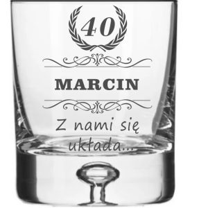 Szklanki do whisky z grawerem prezent na urodziny kpl. 2 szt.