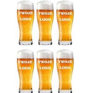 Szklanka do piwa z grawerem logo krosno chill  500 ml kpl. 6 szt.