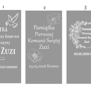 Pamiątka Pierwszej Komuni Świętej- wazon z grawerem