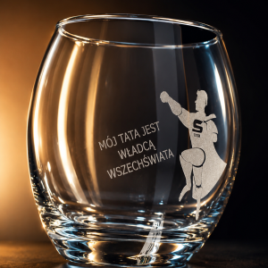 Prezent dla taty- Szklanka do whisky z grawerem
