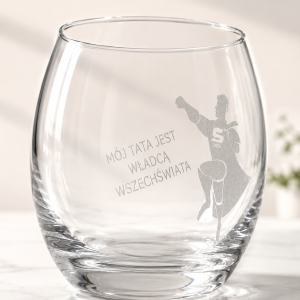 Prezent dla taty- Szklanka do whisky z grawerem
